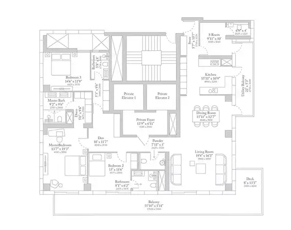 1 Bedroom Plan